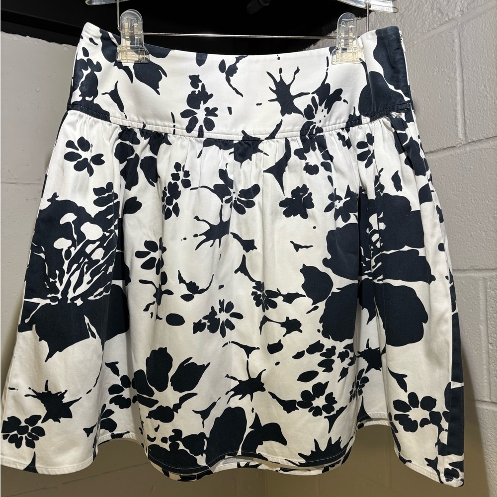 Floral Black and White Women's Skirt